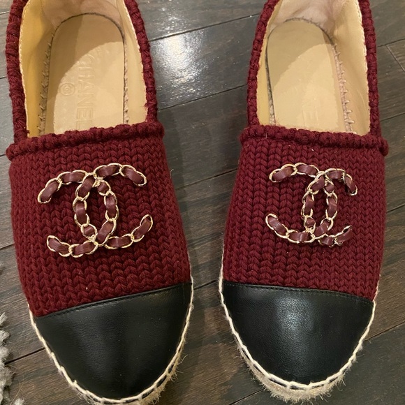 Chanel knitted red espadrilles size 36 - Picture 3 of 6